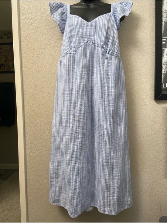 Time and Tru Dresses & Skirts - Time and Tru Light Blue Striped Maxi Dress Size XL /16-18